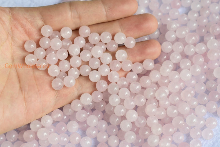 rose quartz - Round- beads supplier