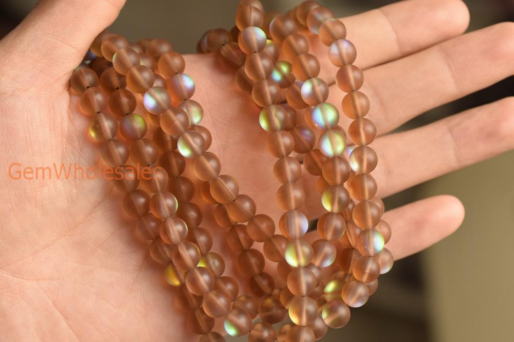 Synthetic Moonstone - Round- beads supplier