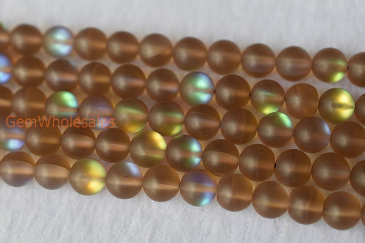 Synthetic Moonstone - Round- beads supplier