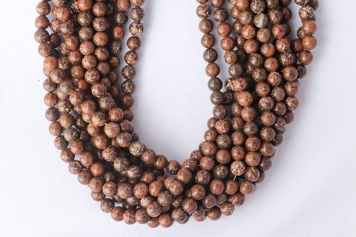 15.5" 8mm Natural brown Firework Jasper round jewelry beads
