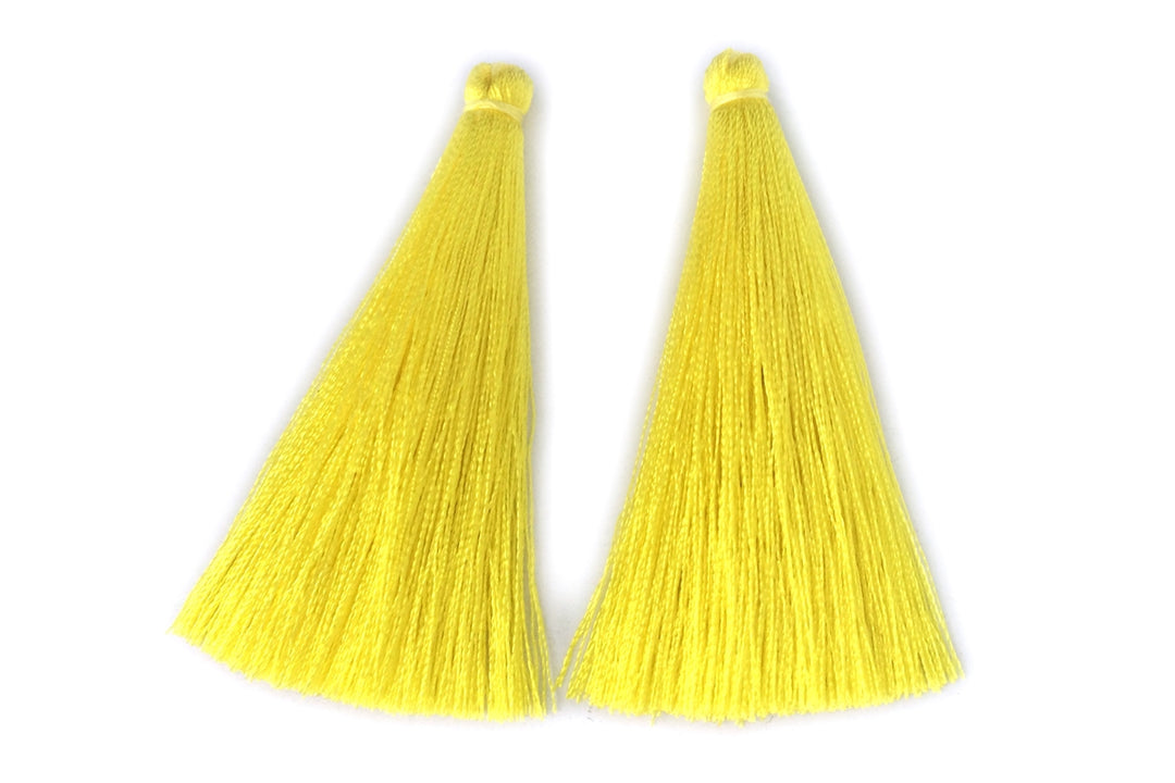 10PCS 6.5cm High Quality Gold Yellow Handmade silky Thread Tassels