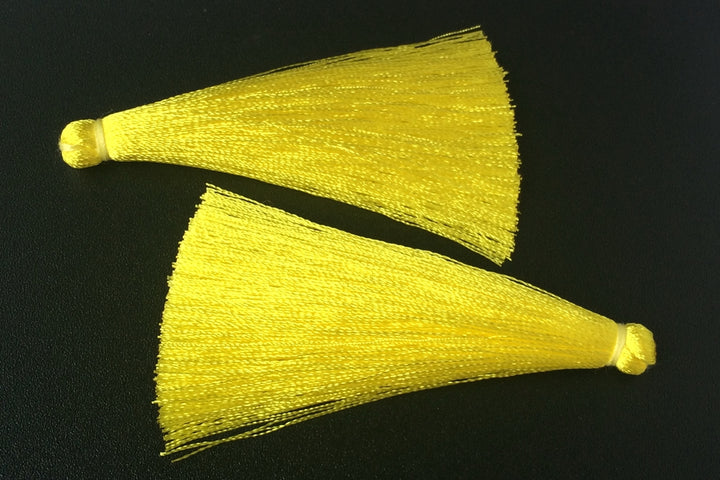 10PCS 6.5cm High Quality Gold Yellow Handmade silky Thread Tassels