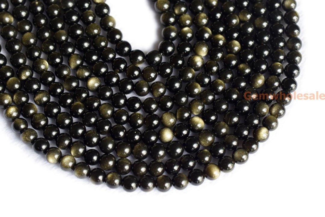 Golden obsidian - Round- beads supplier