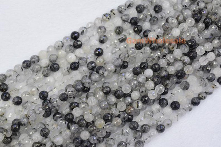 Rutilated Quartz - Round faceted- beads supplier