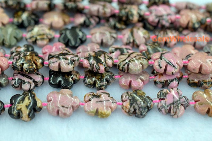 Rhodonite - Flower- beads supplier