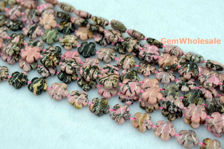 Rhodonite - Flower- beads supplier