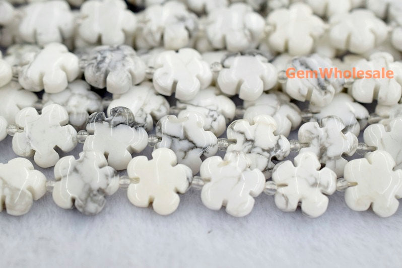Howlite - Flower- beads supplier