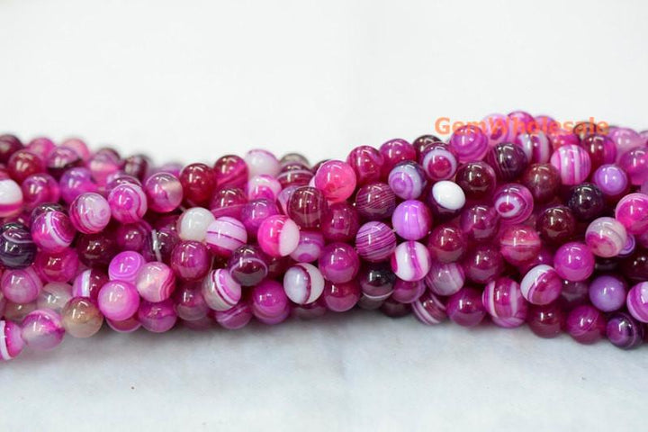 stripe Agate - Round- beads supplier