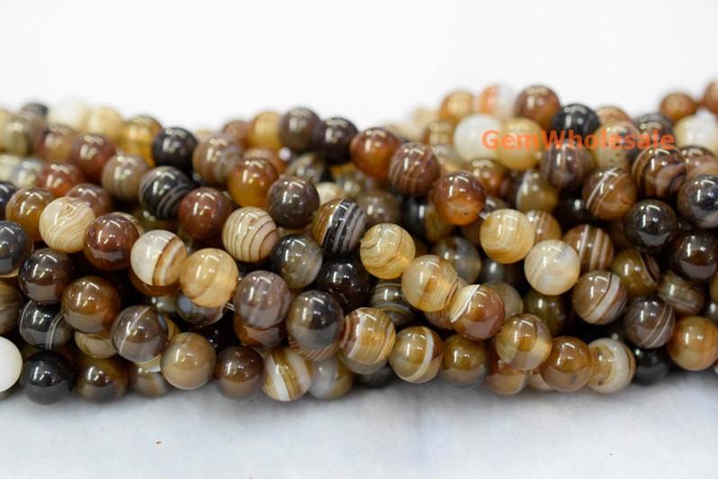 stripe Agate - Round- beads supplier