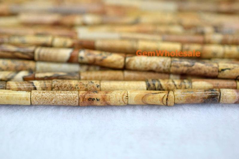 Picture stone - Tube- beads supplier