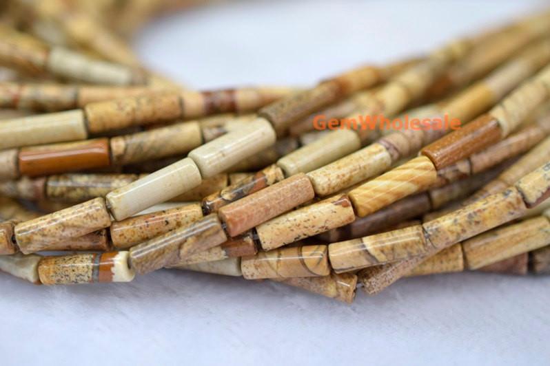 Picture stone - Tube- beads supplier