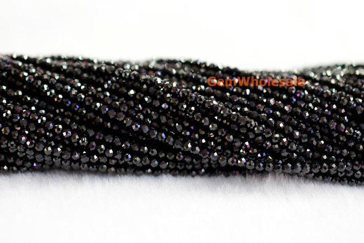 Black Spinal - Round faceted- beads supplier