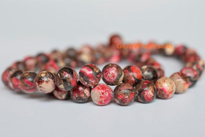 Sediment,impression jasper,emperor jasper - Round- beads supplier