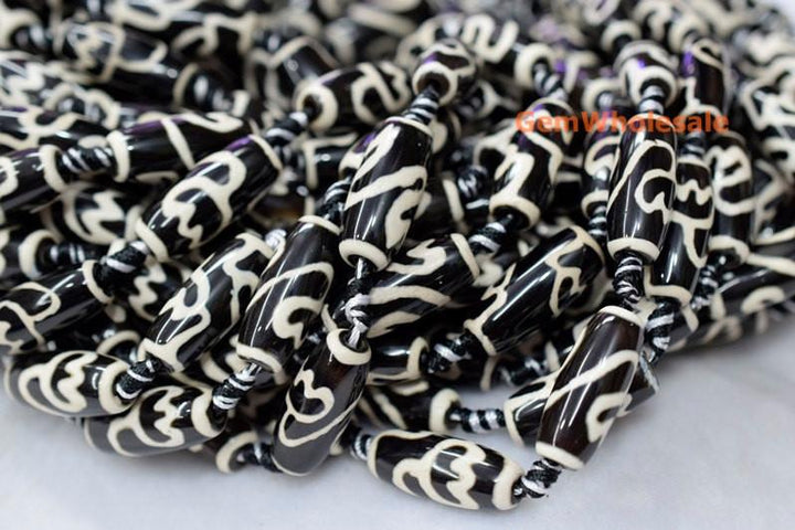 DZI Agate - Barrel- beads supplier