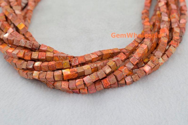 Sediment,impression jasper,emperor jasper - Cube- beads supplier