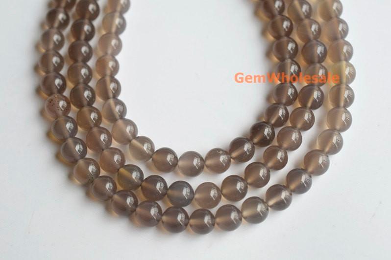 Grey agate - Round- beads supplier