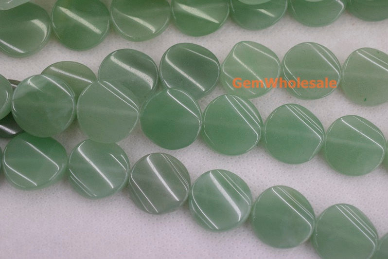 Green Aventurine - Coin- beads supplier