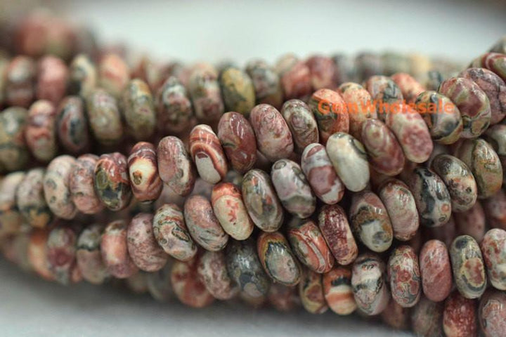 Leopard skin jasper - Rondelle- beads supplier