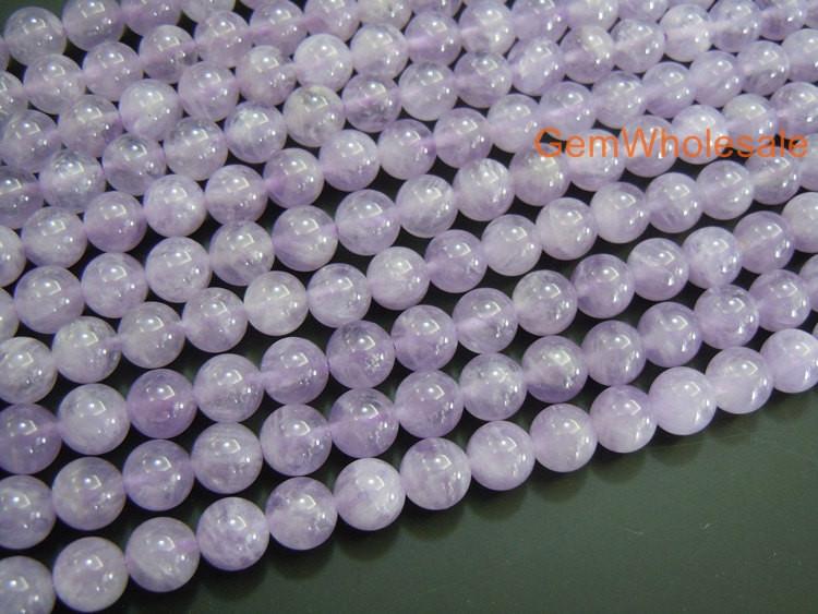 15.5" 8mm Natural Milky amethyst round beads,lavender amethyst