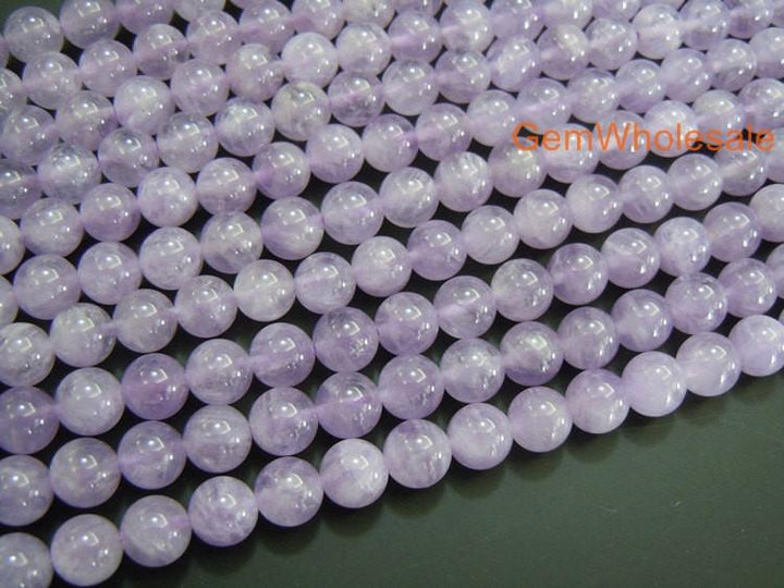 15.5" 8mm Natural Milky amethyst round beads,lavender amethyst