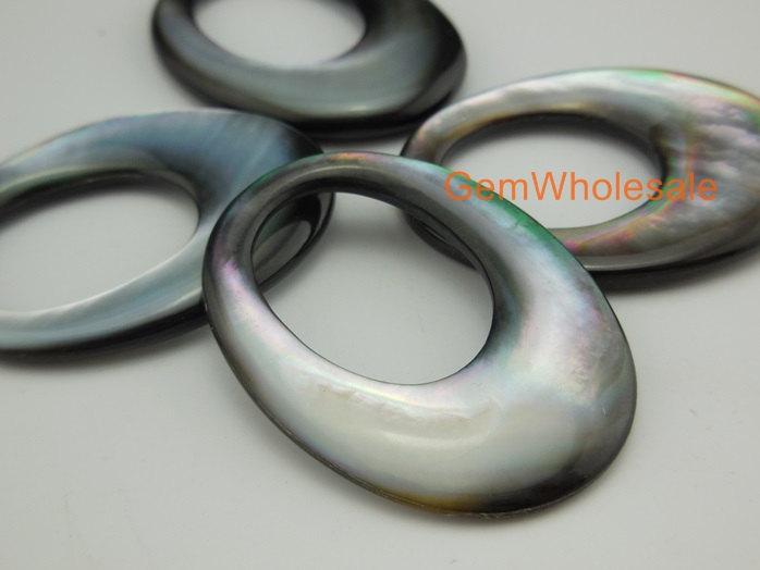 Black shell - Oval- beads supplier