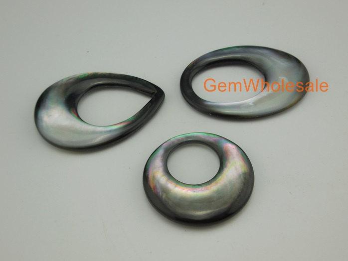 Black shell - Oval- beads supplier