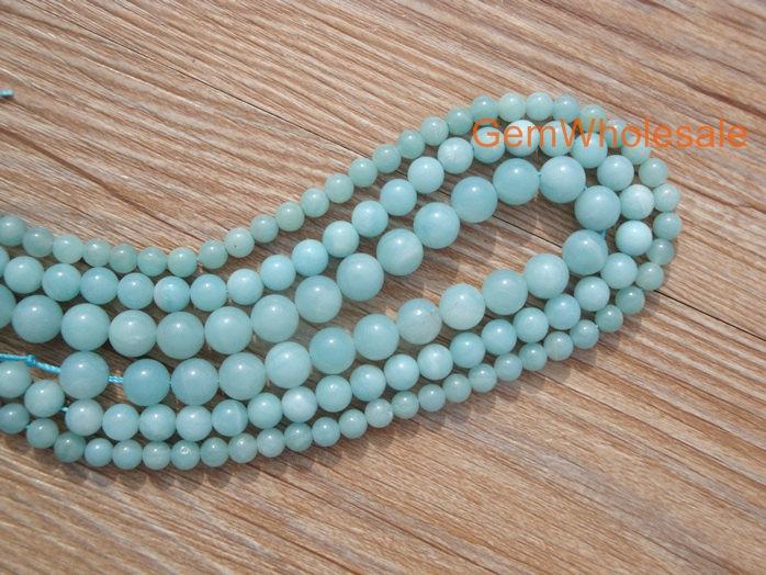 15.5" Natural amazonite 4mm/6mm/8mm/10mm round beads, AA Green gemstone