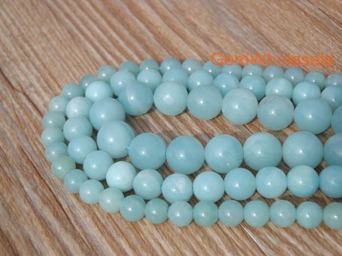 15.5" Natural amazonite 4mm/6mm/8mm/10mm round beads, AA Green gemstone