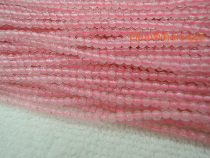 15.5" Natural Rose quartz 2mm round beads,gemstone