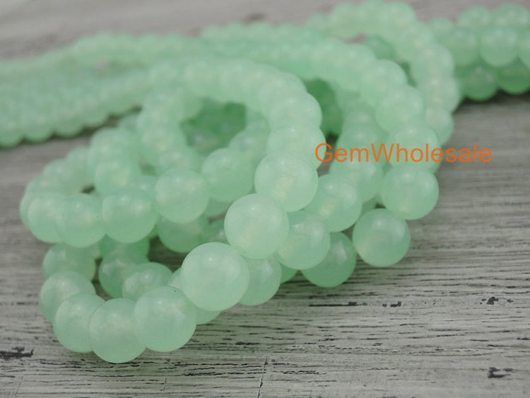 15" 6mm/8mm/10mm/12mm green Malaysian jade Round beads gemstone