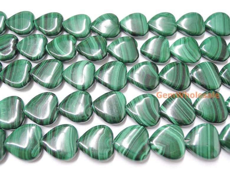 Malachite - Heart- beads supplier