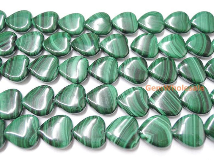Malachite - Heart- beads supplier