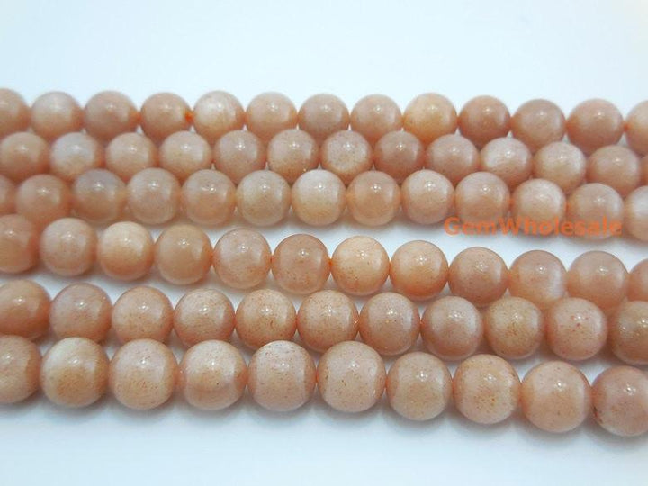 15.5" 8mm natural Sunstone round beads , Orange moonstone