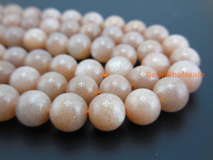 15.5" 8mm natural Sunstone round beads , Orange moonstone