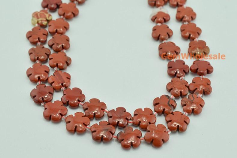 Red jasper - Flower- beads supplier