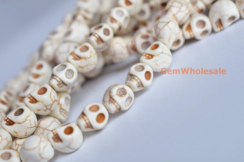 Howlite - Skull- beads supplier
