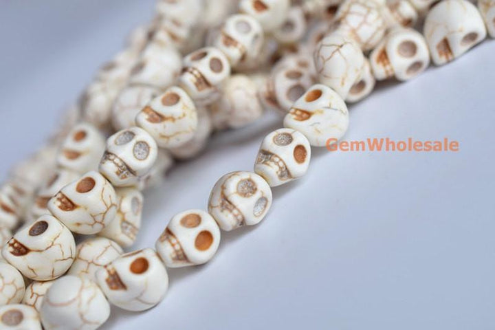 Howlite - Skull- beads supplier