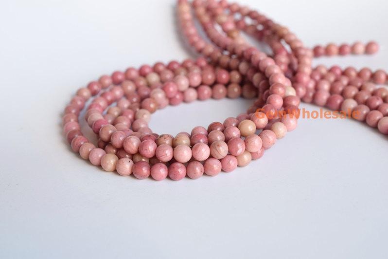 15.5" natural Rhodonite 4mm/6mm round beads, red semi-precious stone,rhodonite jasper