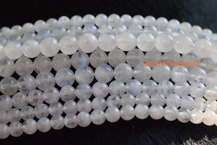 15.5" 4mm/5mm  Moonstone round beads, moonstone with blue shinning