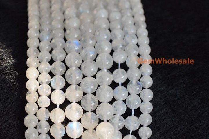 15.5" 4mm/5mm  Moonstone round beads, moonstone with blue shinning