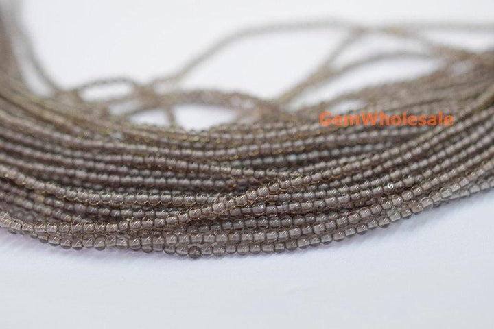15.5"Natural Smoky quartz 2mm round beads,gemstone,semi-precious stone