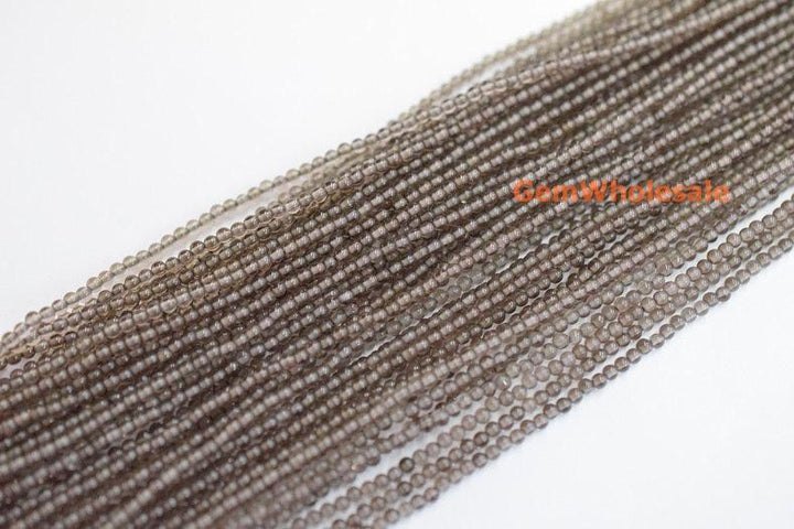 15.5"Natural Smoky quartz 2mm round beads,gemstone,semi-precious stone