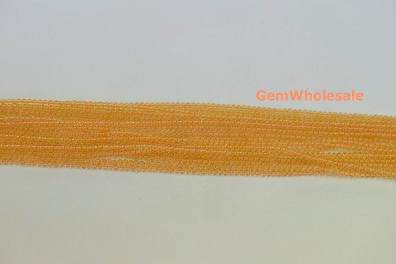 15.5" Citrine 2mm round beads,semi-precious stone,gemstone