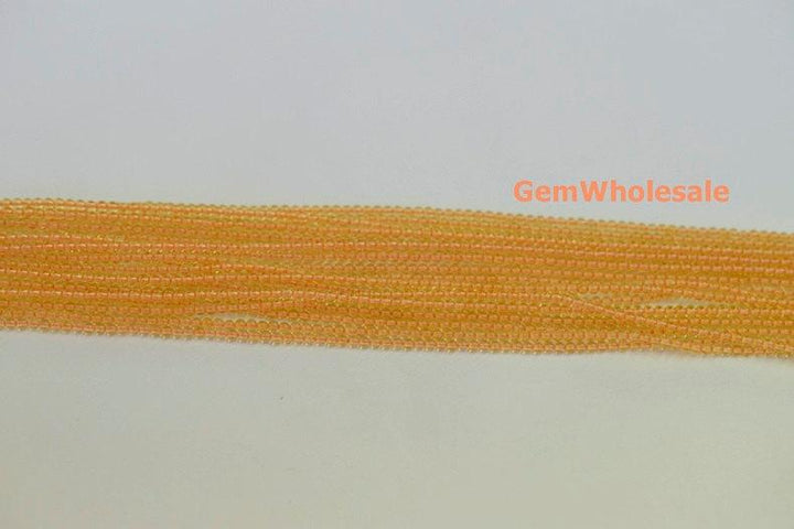 15.5" Citrine 2mm round beads,semi-precious stone,gemstone