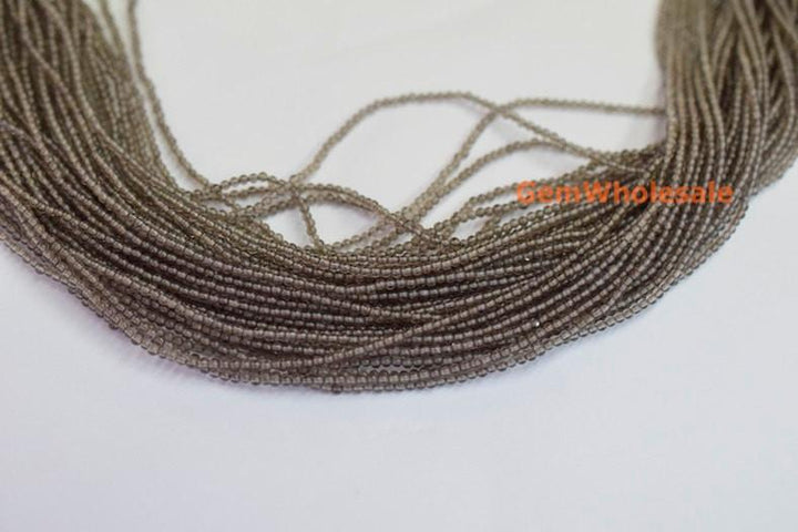 15.5"Natural Smoky quartz 2mm round beads,gemstone,semi-precious stone
