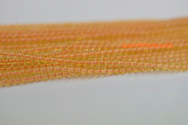 15.5" Citrine 2mm round beads,semi-precious stone,gemstone