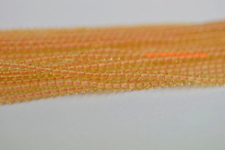 15.5" Citrine 2mm round beads,semi-precious stone,gemstone