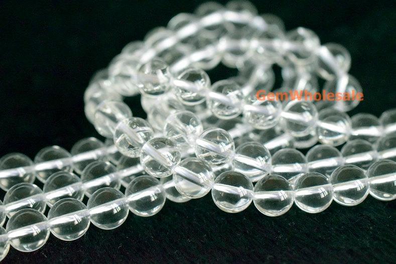 Clear quartz - round- beads supplier