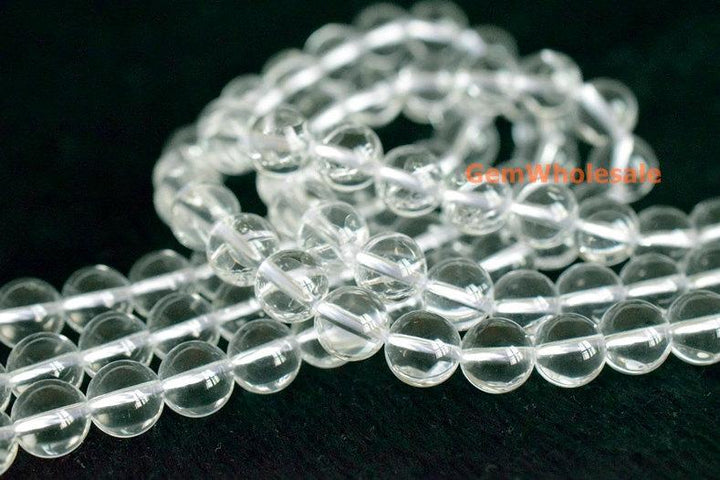 Clear quartz - round- beads supplier