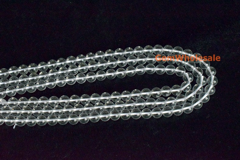 Clear quartz - round- beads supplier